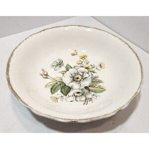 Vintage Royal Tudor 22 Kt Gold Linda Floral Round Porcelain Serving Bowl